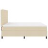 vidaXL Cama tipo Box Spring con colch&oacute;n Crema 180 x 200 cm tela