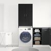 vidaXL Mueble para lavadora roble negro 64x25,5x190 cm