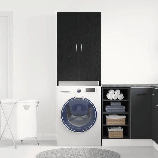 vidaXL Mueble para lavadora roble negro 64x25,5x190 cm