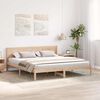 vidaXL Estructura de cama Marr&oacute;n 180 x 200 cm Madera maciza de Pino