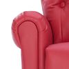 vidaXL Sill&oacute;n de masaje reclinable cuero sint&eacute;tico rojo