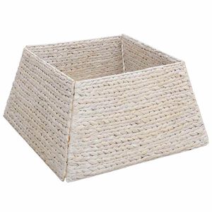 vidaXL Collar para &aacute;rbol de Navidad Cuadrado Blanco 50 x 50 x 25 cm