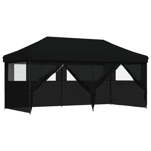 vidaXL Carpa de Fiesta Negro 292 x 580 x 315 cm Tela Oxford