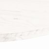 vidaXL Tablero de mesa ovalado madera maciza pino blanco 100x50x2,5 cm