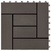 vidaXL Tile de Decking 11 pcs Marr&oacute;n Oscuro 30 x 30 cm WPC