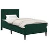 vidaXL Estructura de cama con colch&oacute;n Verde oscuro 90 x 190 cm
