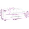 vidaXL Sof&aacute; de 3 plazas de tela gris claro 180 cm