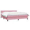 vidaXL Cama box spring con colch&oacute;n terciopelo rosa 180x210 cm