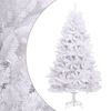 vidaXL &Aacute;rbol de Navidad artificial con bisagras y soporte blanco 180cm