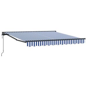 vidaXL Toldo Retr&aacute;ctil Azul y 300 x 250 cm Aluminio y Tela