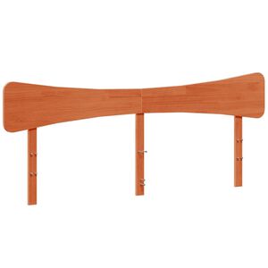 vidaXL Cabecero de cama madera maciza de pino marr&oacute;n cera 200 cm