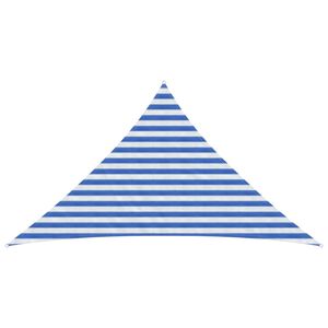 vidaXL Toldo Vela 2,5 x 2,5 x 3,5 m HDPE Triangular Azul y Blanco