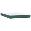 vidaXL Cama box spring con colchón terciopelo verde oscuro 140x220 cm
