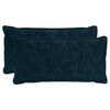 vidaXL Funda de almohada 2 uds. HOUTEN Azul marino 40 x 80 cm