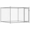 vidaXL Jaula de perros con puerta acero galvanizado gris 2x2x1,5 m