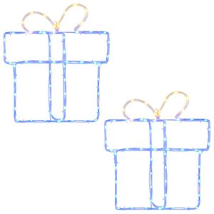 vidaXL Luces de silueta de Navidad para ventana LOVIISA 2 uds. 160 LED