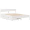 vidaXL Estructura de cama sin colchón madera maciza blanca 120x190 cm