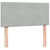 vidaXL Cama box spring con colch&oacute;n terciopelo gris claro 90x210 cm