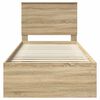 vidaXL Estructura de cama con cabecera Roble Sonoma 90 x 200 cm
