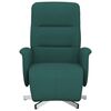 vidaXL Sill&oacute;n reclinable con reposapi&eacute;s tela verde oscuro