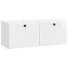 vidaXL Mueble de TV de pared 78,5 x 31 x 30 cm Blanco Brillante