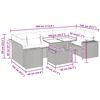 vidaXL Juego Sof&aacute; Jard&iacute;n 8 Piezas con Cojines Marr&oacute;n Poli Rat&aacute;n Acacia