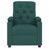 vidaXL Sill&oacute;n reclinable de tela verde oscuro