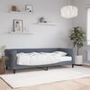 vidaXL Sof&aacute; cama con colch&oacute;n terciopelo gris oscuro 80x200 cm