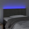 vidaXL Cabecero con LED de terciopelo gris oscuro 80x5x78/88 cm