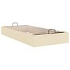 vidaXL Estructura de cama otomana sin colch&oacute;n tela crema 80x200cm