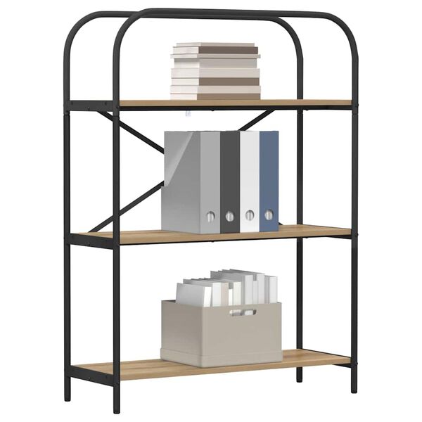 vidaXL Estante de libros Roble artesanal 80 x 30 x 109 cm