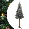 vidaXL &Aacute;rbol de Navidad Delgado con 300 LED con soporte Verde 210 cm