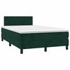 vidaXL Cama box spring con colch&oacute;n terciopelo verde oscuro 120x200 cm
