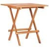 vidaXL Mesa plegable de bistr&oacute; de madera maciza de teca 60x60x65 cm