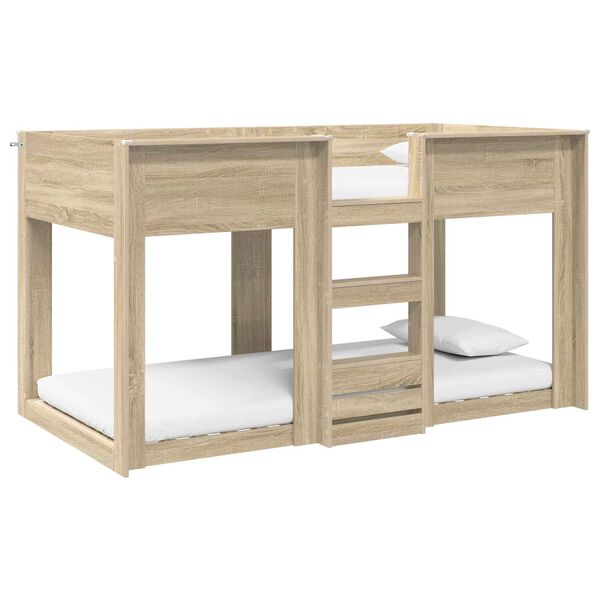 vidaXL Cama Litera para Ni&ntilde;os Roble Sonoma 75 x 190 cm