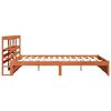 vidaXL Estructura de cama con cabecera Marr&oacute;n cera 120 x 200 cm
