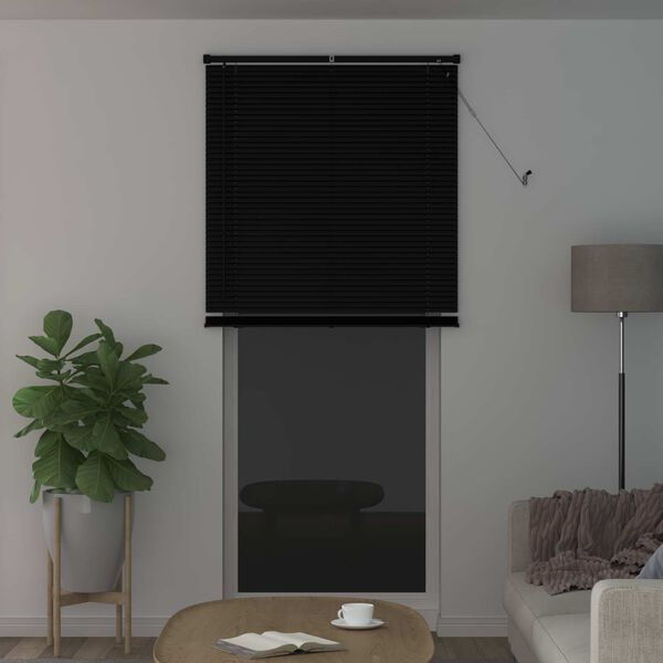vidaXL Persiana Veneciana Manual Ajustable Negro 213 x 100 cm PVC