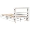 vidaXL Estructura de cama sin colch&oacute;n madera maciza blanca 90x190 cm
