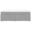vidaXL Cama box spring con colch&oacute;n tela gris claro 140x190 cm