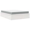 vidaXL Cama con colch&oacute;n madera maciza de pino blanca140x200 cm