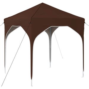 vidaXL Carpa Plegable para Fiestas 194 x 194 x 245 cm Marr&oacute;n