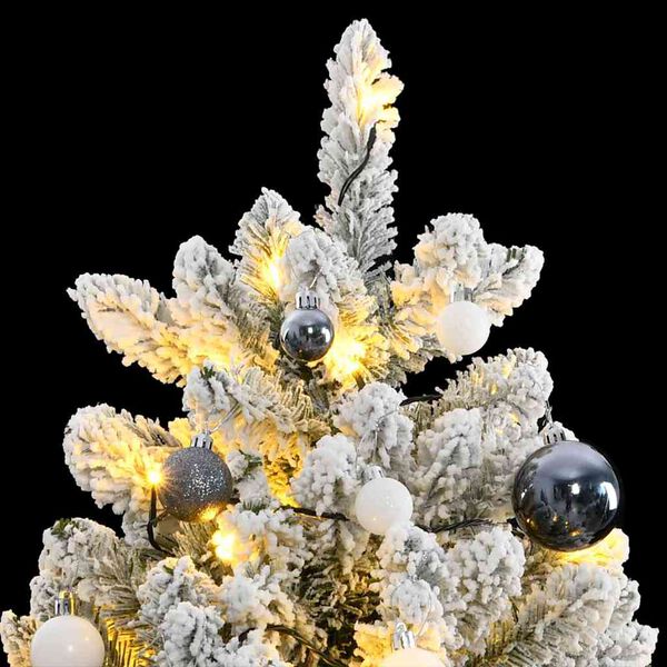 vidaXL &Aacute;rbol de Navidad artificial con bisagras 300 LED y bolas 300 cm