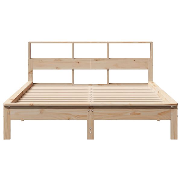 vidaXL Estructura de cama sin colch&oacute;n madera maciza de pino 160x200 cm