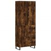 vidaXL Aparador alto madera contrachapada roble ahumado 69,5x34x180 cm