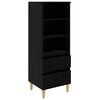 vidaXL Aparador alto Roble Negro 40 x 36 x 110 cm Madera de ingenier&iacute;a