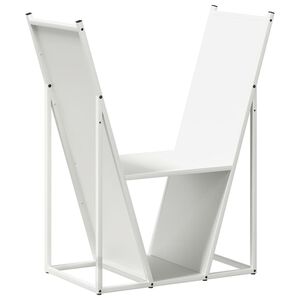vidaXL Le&ntilde;ero blanco 69,5x35x81 cm Acero laminado en fr&iacute;o
