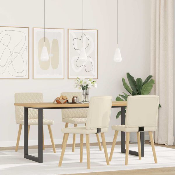 vidaXL Sillas de comedor 4 unidades lino