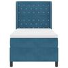 vidaXL Cama tipo Box Spring con colch&oacute;n Azul 90 x 190 cm Terciopelo