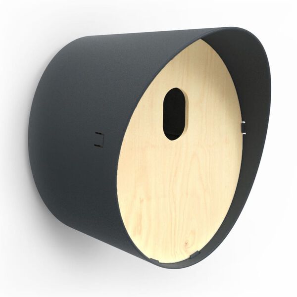 Capi Casita para p&aacute;jaros Oval 2 gris antracita 24x19x23 cm