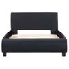 vidaXL Estructura de cama con LED cuero sint&eacute;tico negro 100x200 cm